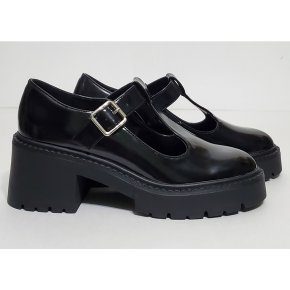 New Madden Girl Thrivee Mary Jane loafers block heel platform patent goth y2k - Picture 7 of 15